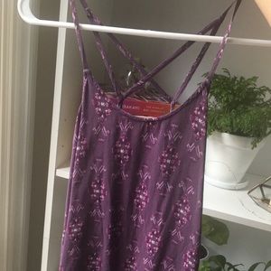 Purple Strappy Tank Top